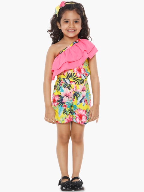 

LilPicks Multicoloured Printed Playsuit, Multi
