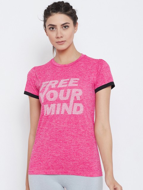 

C9 AIRWEAR Women Pink Printed Round Neck T-shirt