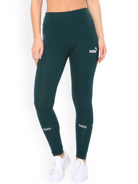 

Puma Women Green Solid Tight