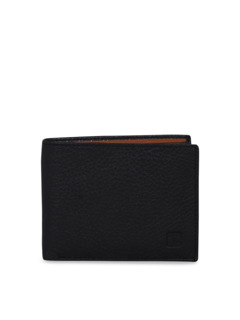 

SPYKAR Men Black Leather Two Fold Wallet