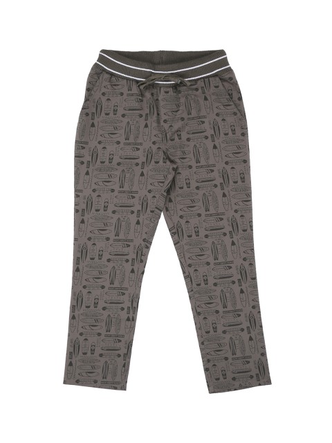 

Pantaloons Junior Boys Olive Brown Regular Fit Printed Regular Trousers