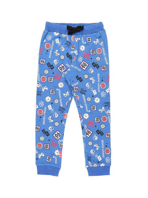 

Pantaloons Junior Boys Blue Regular Fit Printed Joggers