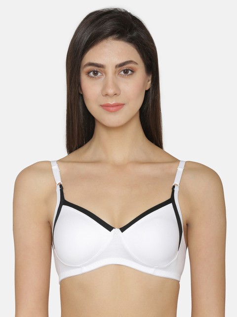 

ABELINO White Solid Non-Wired Non Padded T-shirt Bra 5121WHITE01