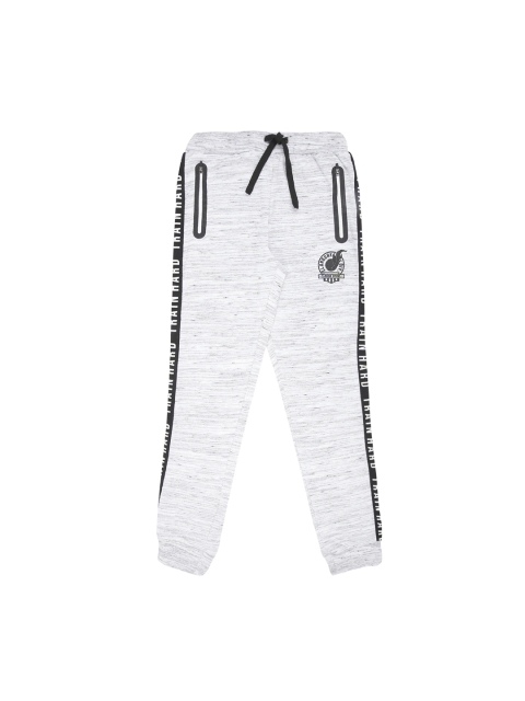 

Pantaloons Junior Boys White & Grey Regular Fit Solid Joggers
