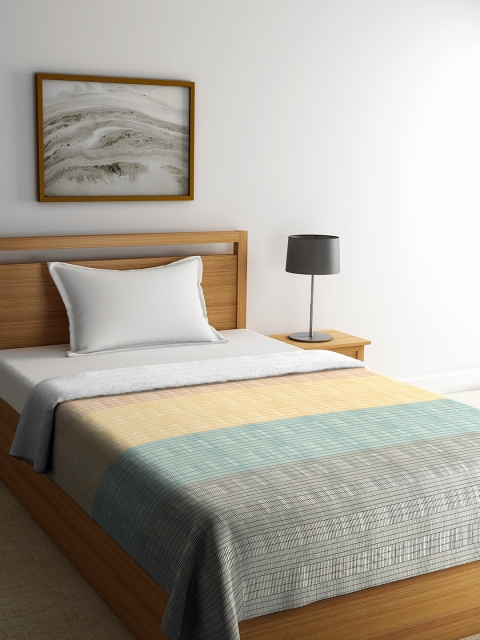 

Portico New York Multicoloured Geometric AC Room 120 GSM Single Bed Dohar, Multi