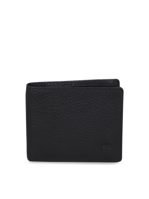 

SPYKAR Men Black Solid Two Fold Leather Wallet