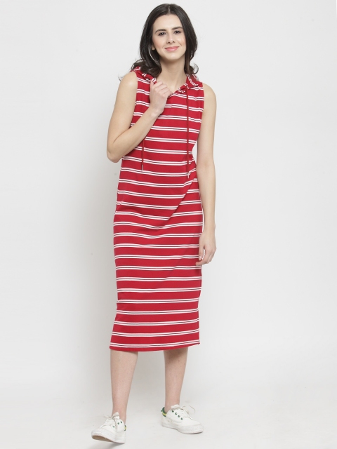 

Global Republic Women Red Striped T-shirt Dress