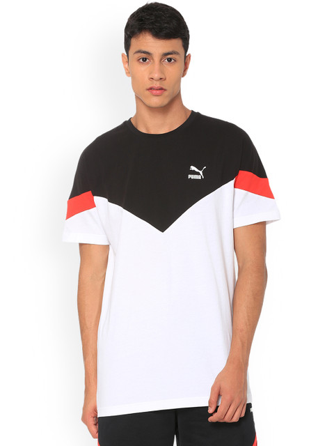 

Puma Men White Colourblocked Sweatshirt