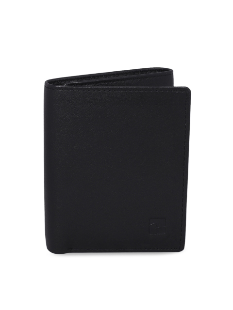 

SPYKAR Men Black Solid Three Fold Wallet