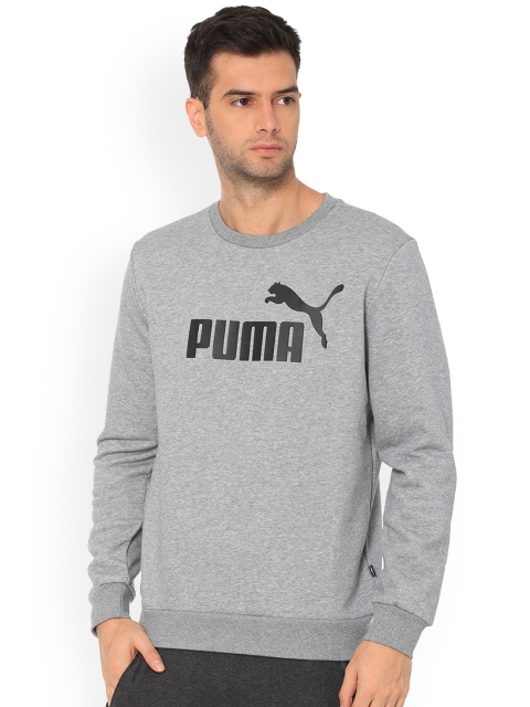 Puma Men Grey Printed Sweatshirt