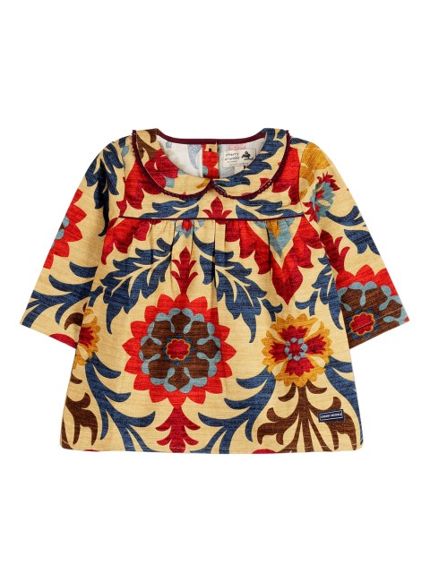 

Cherry Crumble Girls Multicoloured Printed Pure Cotton Top, Multi
