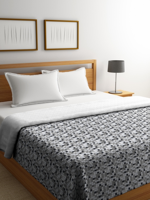 

Portico New York Black & Grey Geometric AC Room 120 GSM Double Bed Comforter