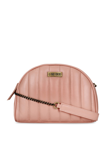 

3 Mad Chicks Women Pink Solid Sling Bag