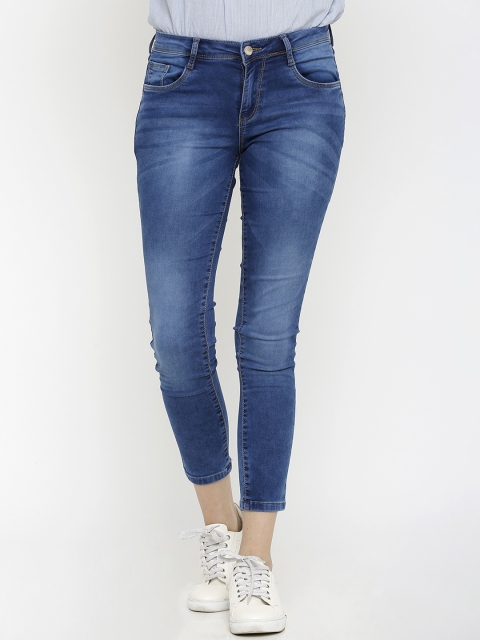 

Kraus Jeans Women K4050 Blue Skinny Fit Mid-Rise Clean Look Jeans