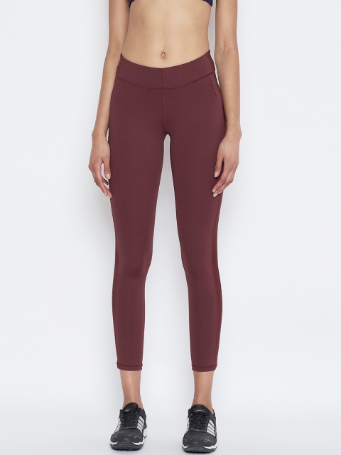 

JUMP USA Women Maroon Solid Tight