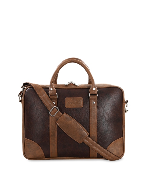 

Leather World Unisex Brown Solid Laptop Bag