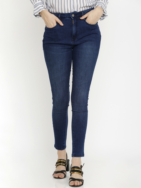 

Kraus Jeans Women K4086 Blue Skinny Fit High-Rise Clean Look Jeans