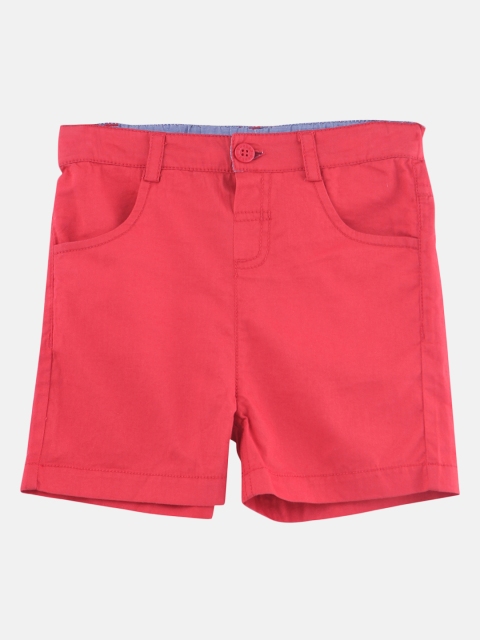 

Beebay Boys Red Solid Regular Fit Regular Shorts