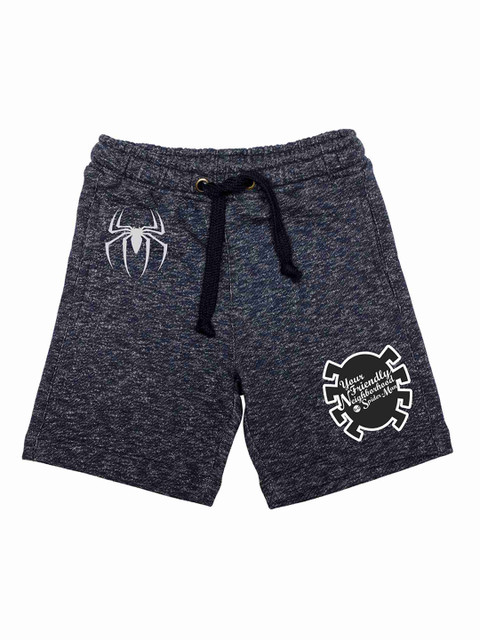 

Marvel by Wear Your Mind Boys Grey Printed Regular Fit Regular Shorts, Blue