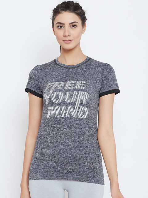 

C9 AIRWEAR Women Grey Printed Round Neck T-shirt