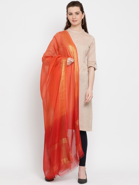 

SHINGORA Orange Solid Antimicrobial Dupatta