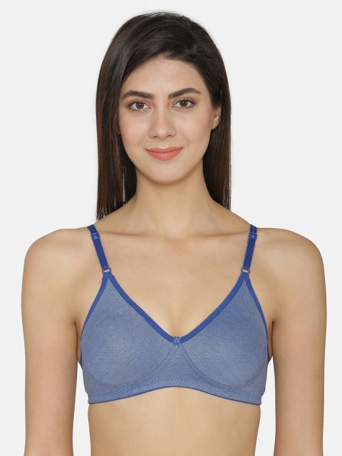

ABELINO Navy Blue Solid Non-Wired Non Padded T-shirt Bra 5140