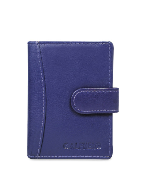 

CALFNERO Unisex Purple Solid Genuine Leather Card Holder