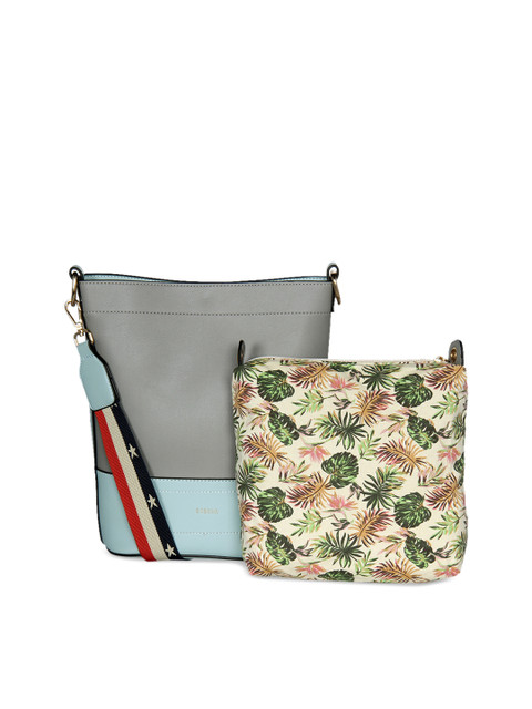 

ESBEDA Grey Colourblocked Shoulder Bag