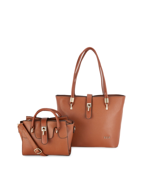 

ELLE Brown Solid Shoulder Bag