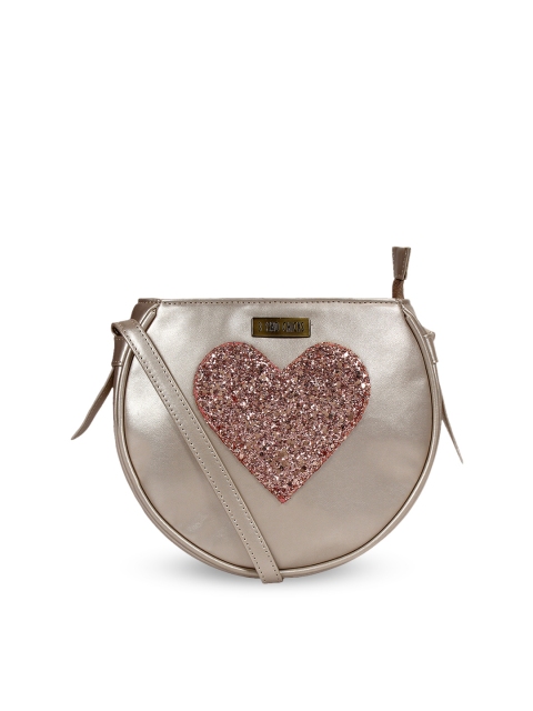 

3 Mad Chicks Gold-Toned Embellished Sling Bag