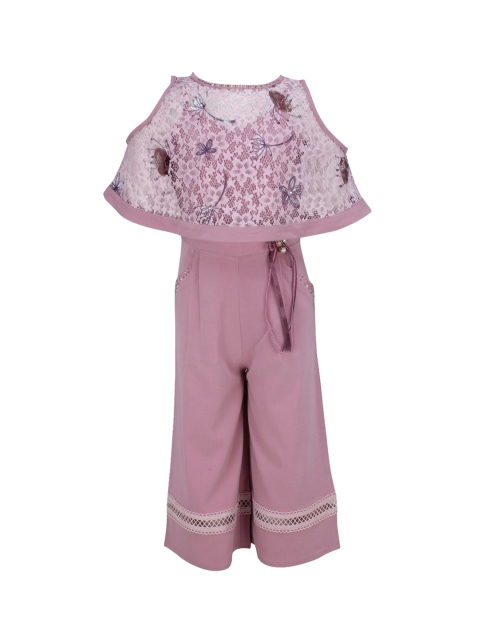 

CUTECUMBER Pink Solid Basic Jumpsuit