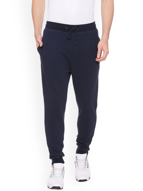 

Basics Men Blue Solid Slim-Fit Joggers