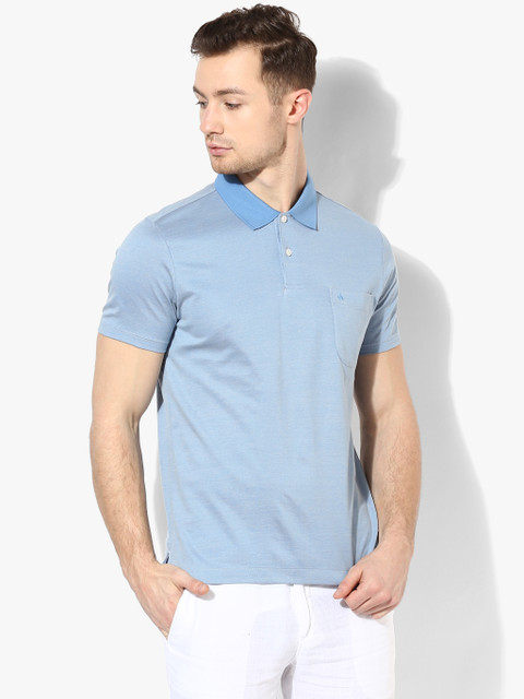 

Light Blue Solid Regular Fit Polo T-Shirt