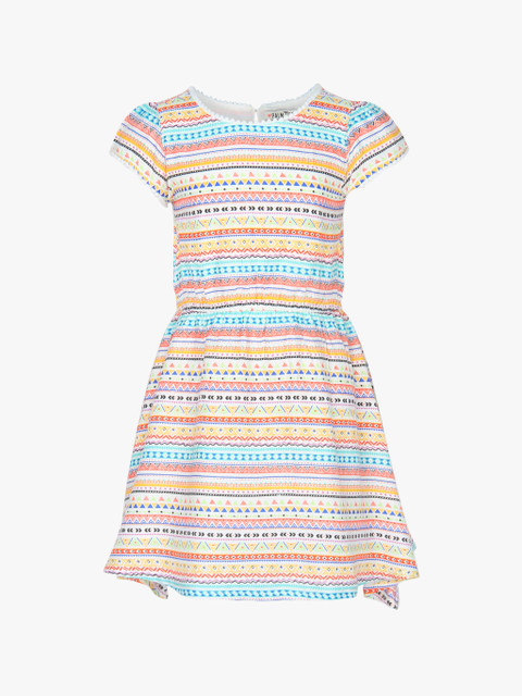 

Gini and Jony Girls Multicoloured Printed Fit & Flare Dress, Multi
