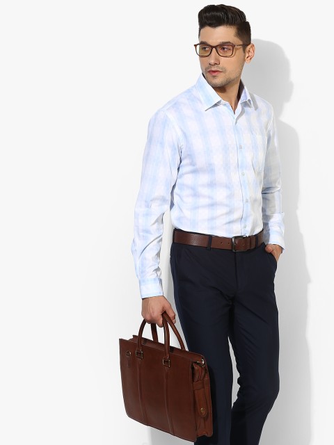 

Arrow Men Blue & White Checked Slim Fit Formal Shirt