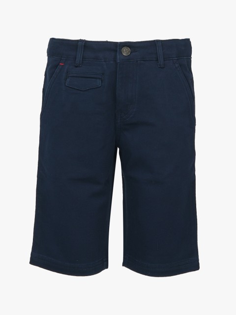 

Navy Blue Solid Regular Fit Shorts