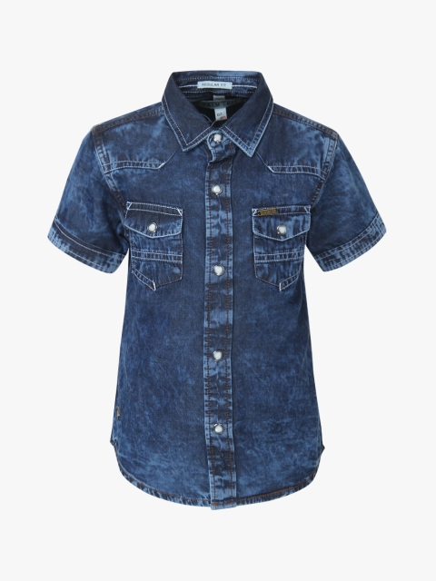 

Navy Blue Regular Fit Casual Shirt