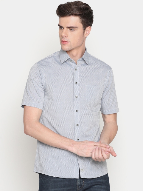 

Bar Harbour Men Blue Slim Fit Printed Casual Shirt