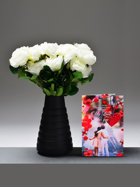 

Archies Multicoloured Gift Set of Flower & Greeting Card, Multi