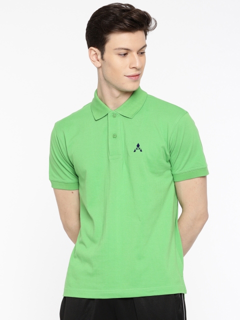 

ACTIMAXX Men Green Solid Polo Collar T-shirt