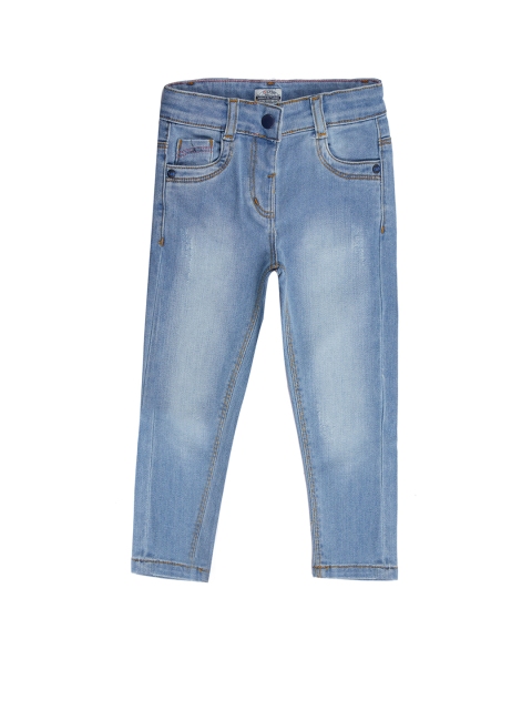 

TALES & STORIES Girls Blue Slim Fit Mid-Rise Clean Look Stretchable Jeans
