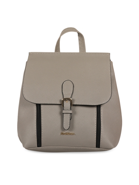 

David Jones Women Grey Solid Backpack