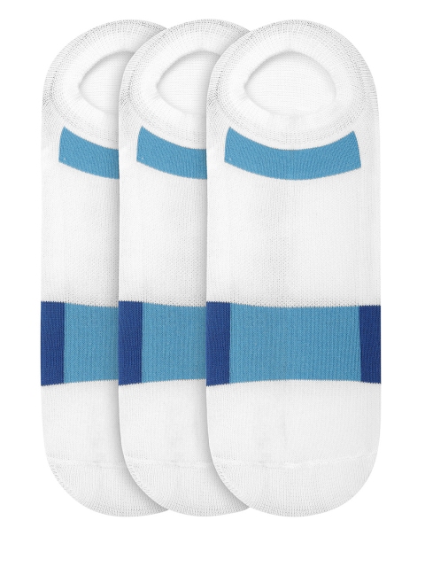

JUMP USA Men Pack of 3 Colourblocked Shoe Liners, White