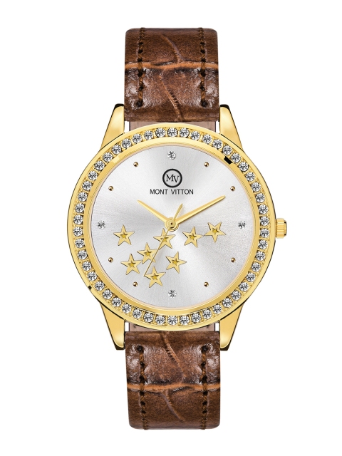 

MONTVITTON Women Silver-Toned & Gold-Toned Analogue Watch MV11037