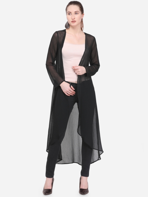 

Smarty Pants Black Solid Open Front Shrug