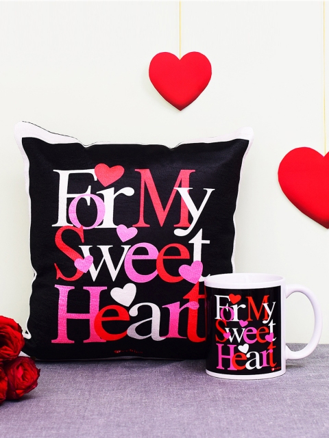 

Archies Love Gifts Multicoloured 2-Piece Valentine Day Mug & Cushion Gift Set, Multi