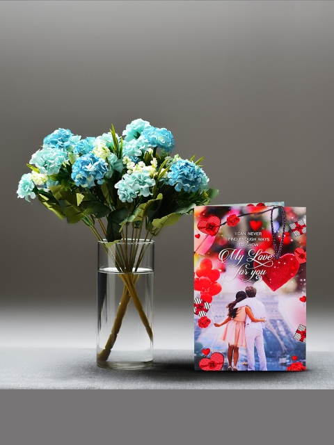 

Archies Multicoloured Combo of Valentine's Day Flower & Greeting Card, Multi
