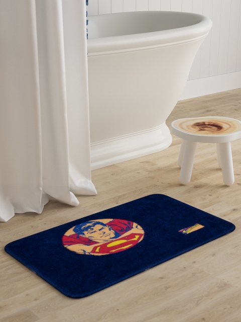 

Saral Home Kids Navy Blue Printed Microfibre Tufted Bath Rug