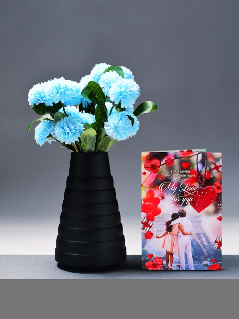 

Archies Multicoloured Combo of Valentine's Day Flower & Greeting Card, Multi