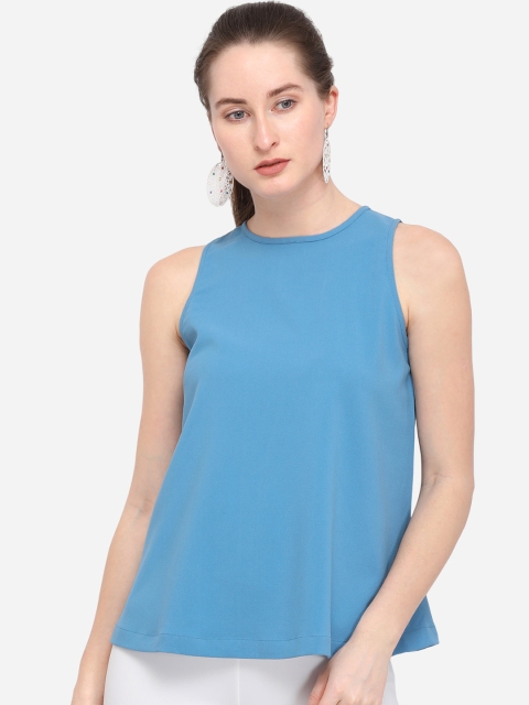 

Smarty Pants Women Blue Solid A-Line Top